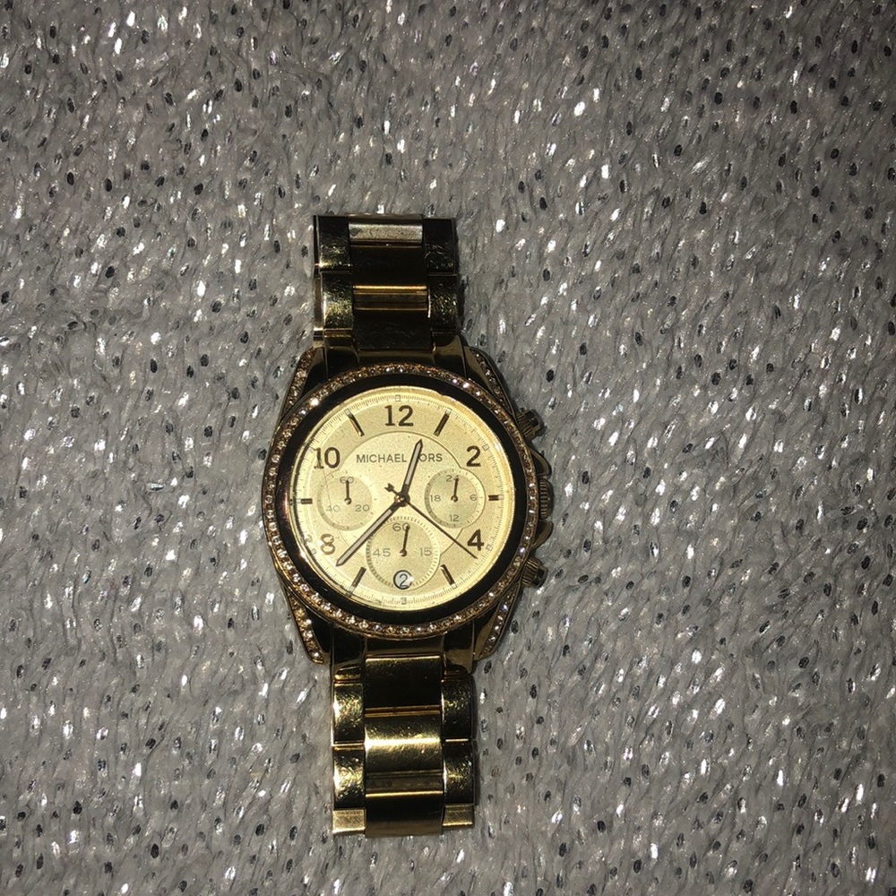 Micheal Kors gold watch jewelry women accessories MK